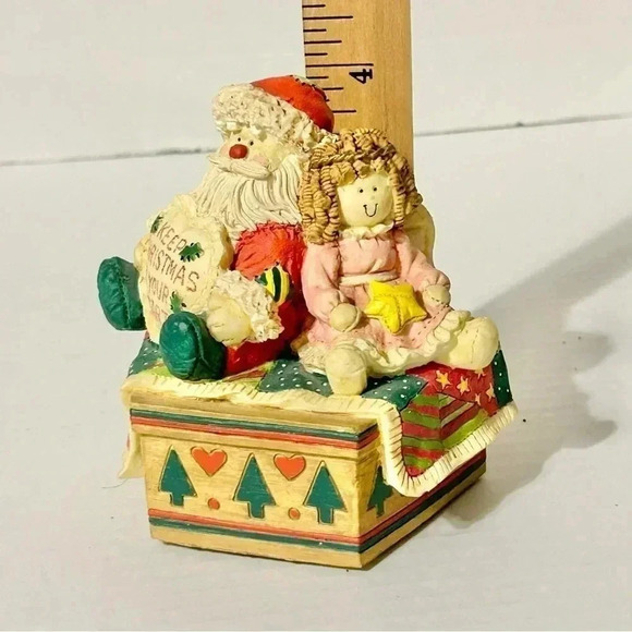 San Francisco Music Box Company Keep Christmas In Your Heart Santa & Girl Works - Picture 10 of 13